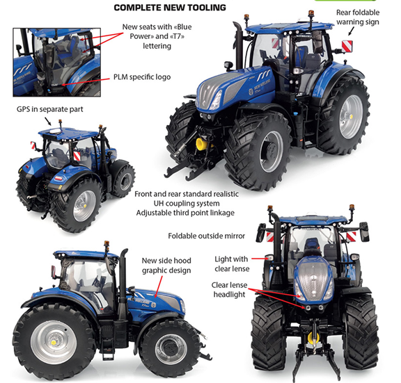 New Holland T7.300 AC Blue Power (2023) - 1:32